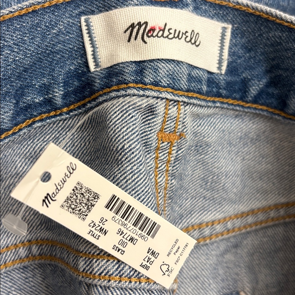 NWT Madewell The Balloon Jean Distressed Barrel Leg Size 26 - Picture 14 of 16